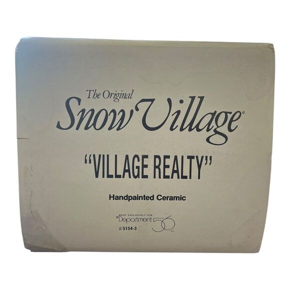 Department 56 The Original Snow Village Village Realty Ceramic #5154-3 EUC - Picture 8 of 9